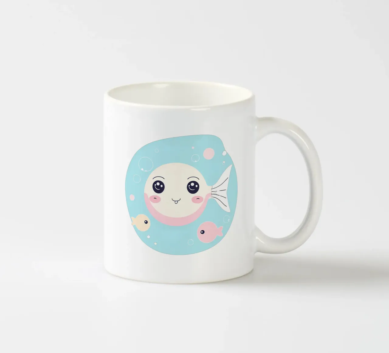 poisson kawaii 2 tazza in ceramica da Rezh creations
