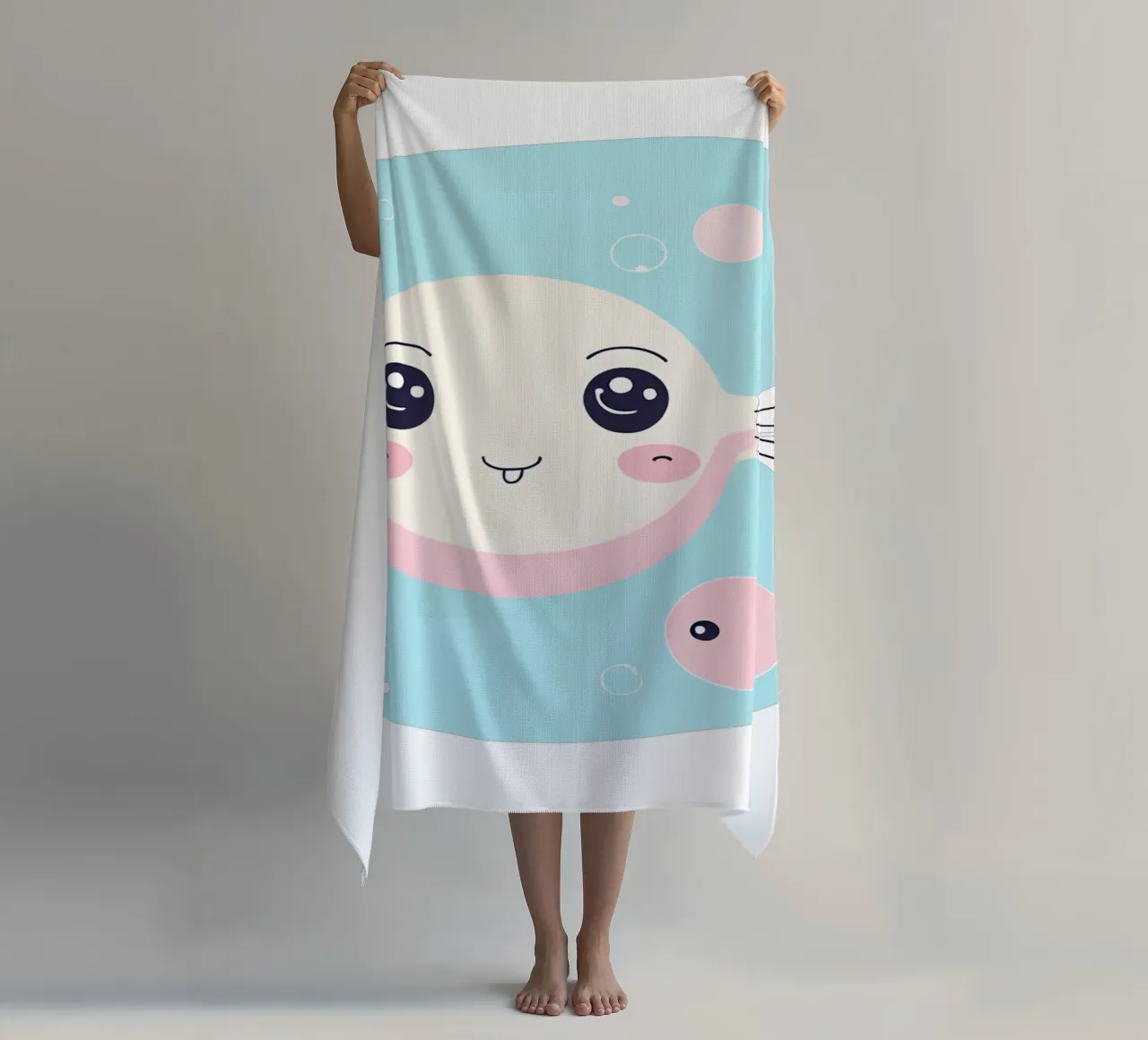 poisson kawaii 2 Strandtuch von Rezh creations