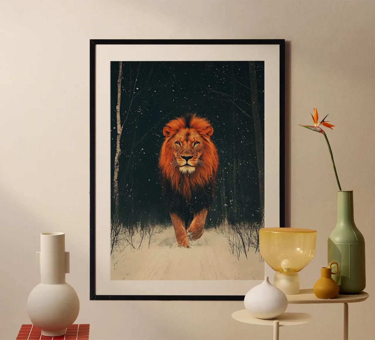 Leone poster da Nikis Art Studio