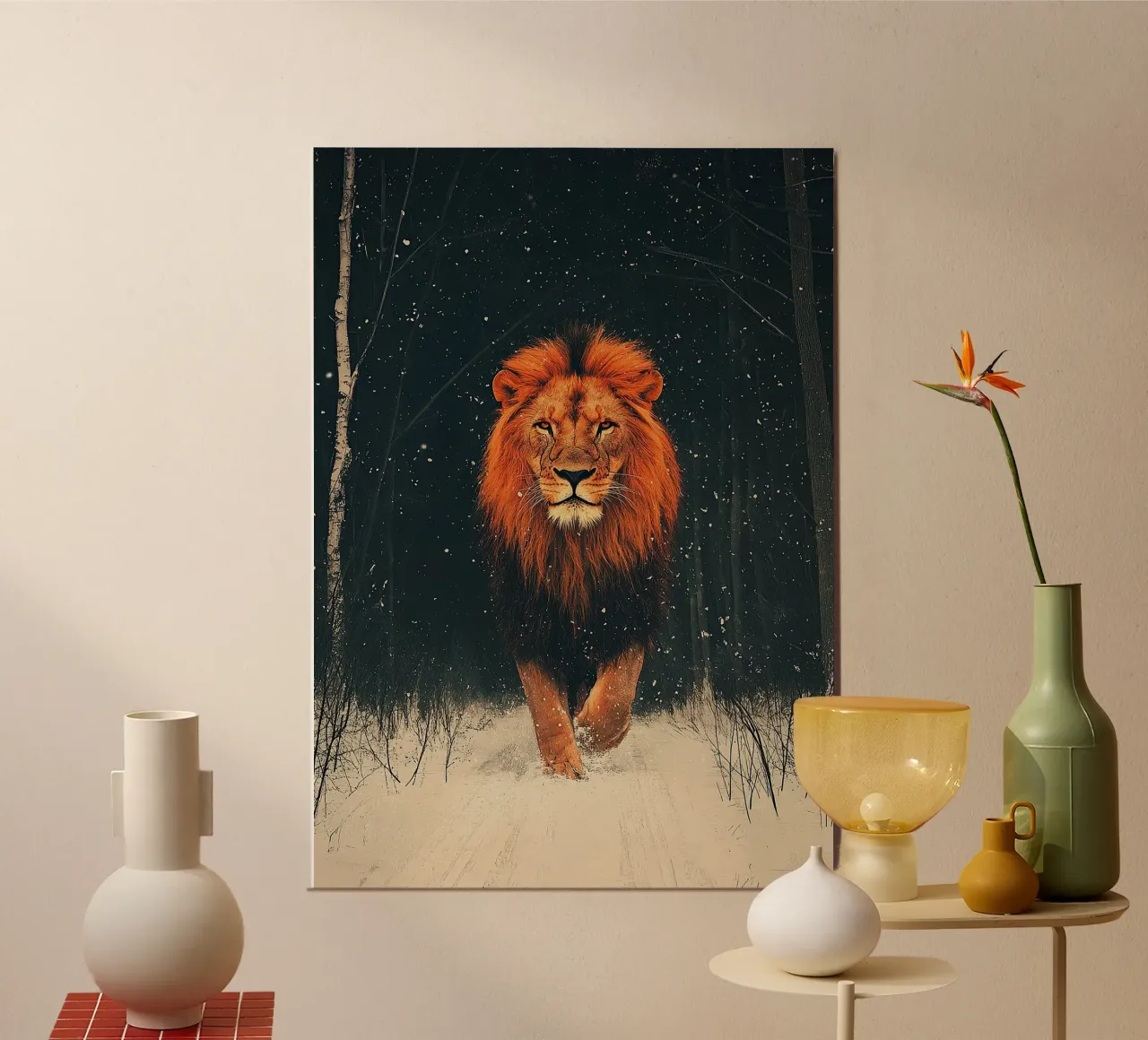 Leone poster da Nikis Art Studio