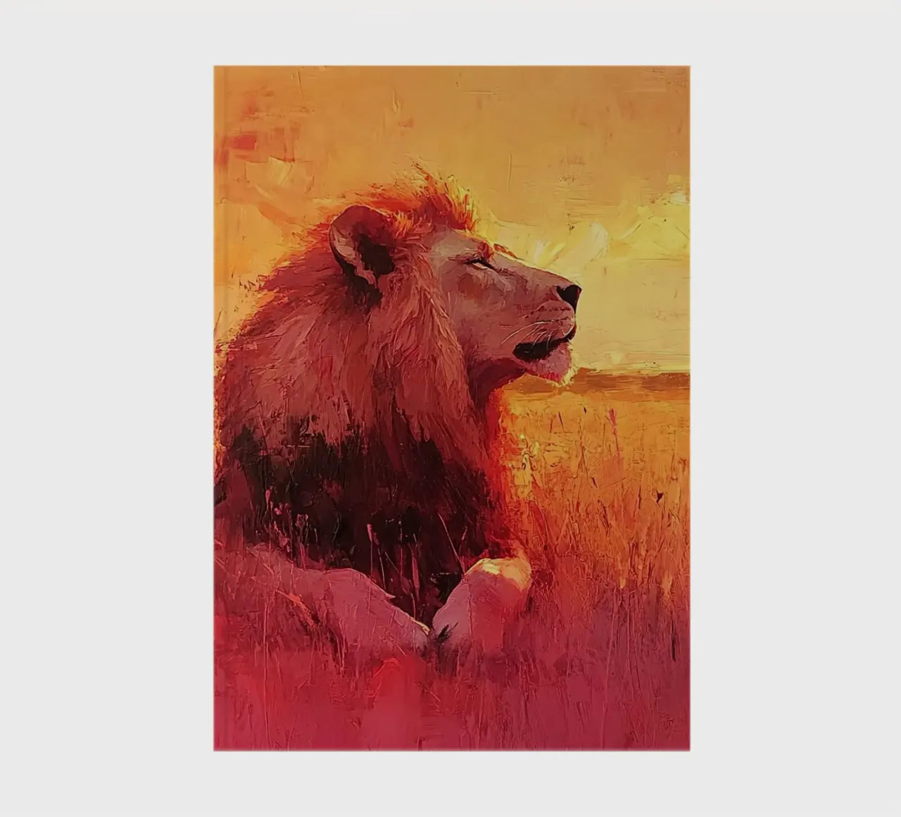 Wild kingdom: The lion in its freedom notebook by Nikis Art Studio