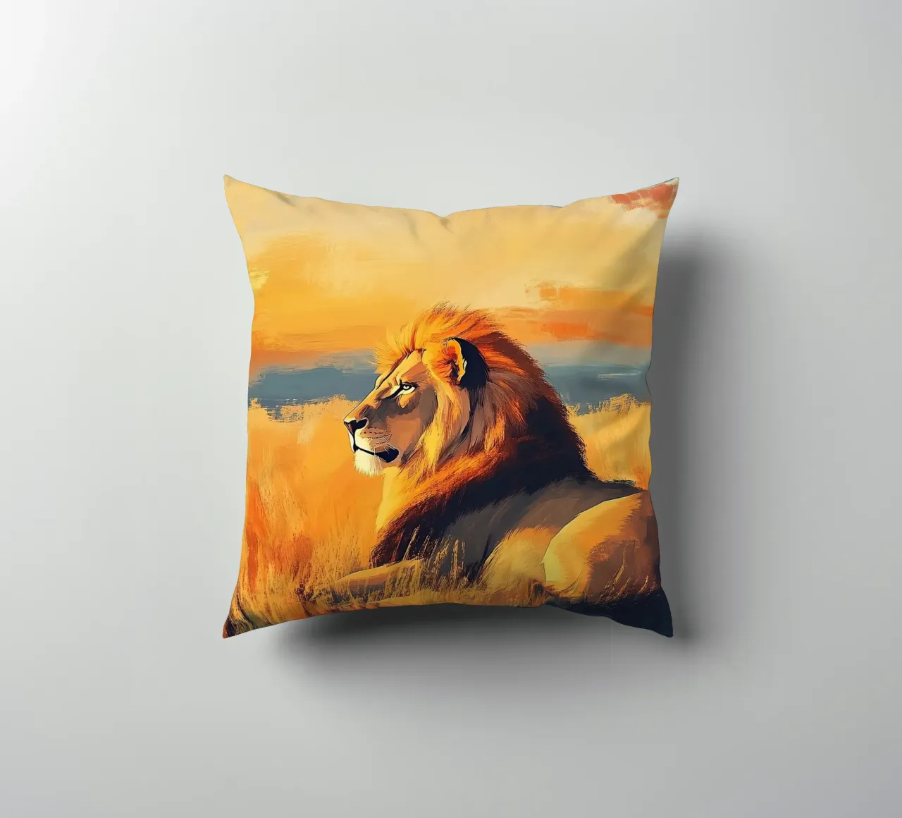 Leone cuscino da Nikis Art Studio
