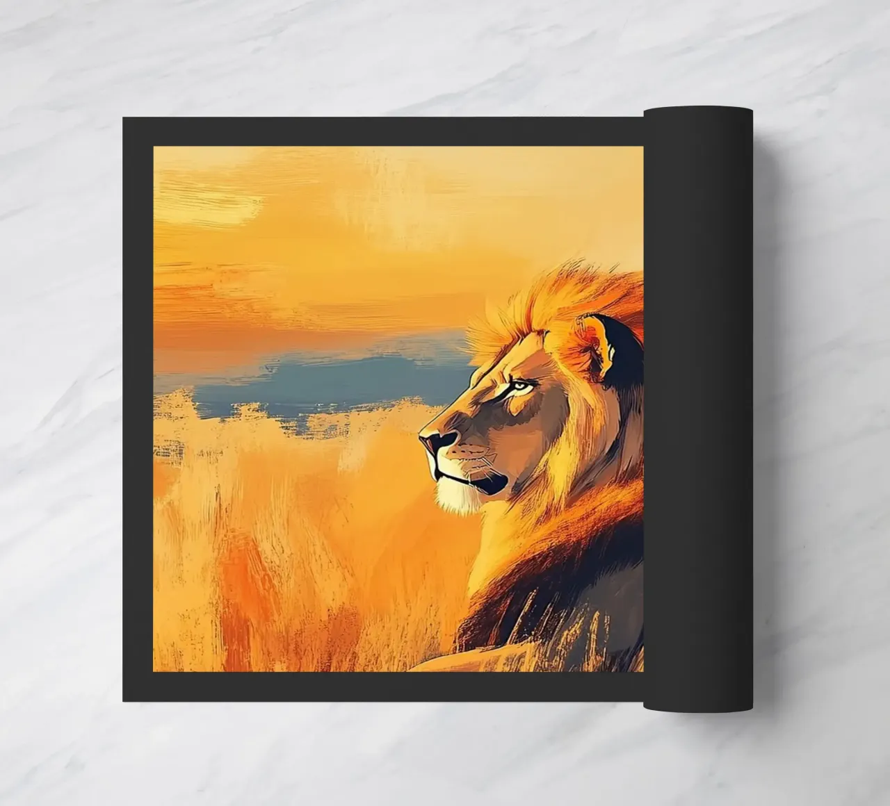 Lion doormat by Nikis Art Studio