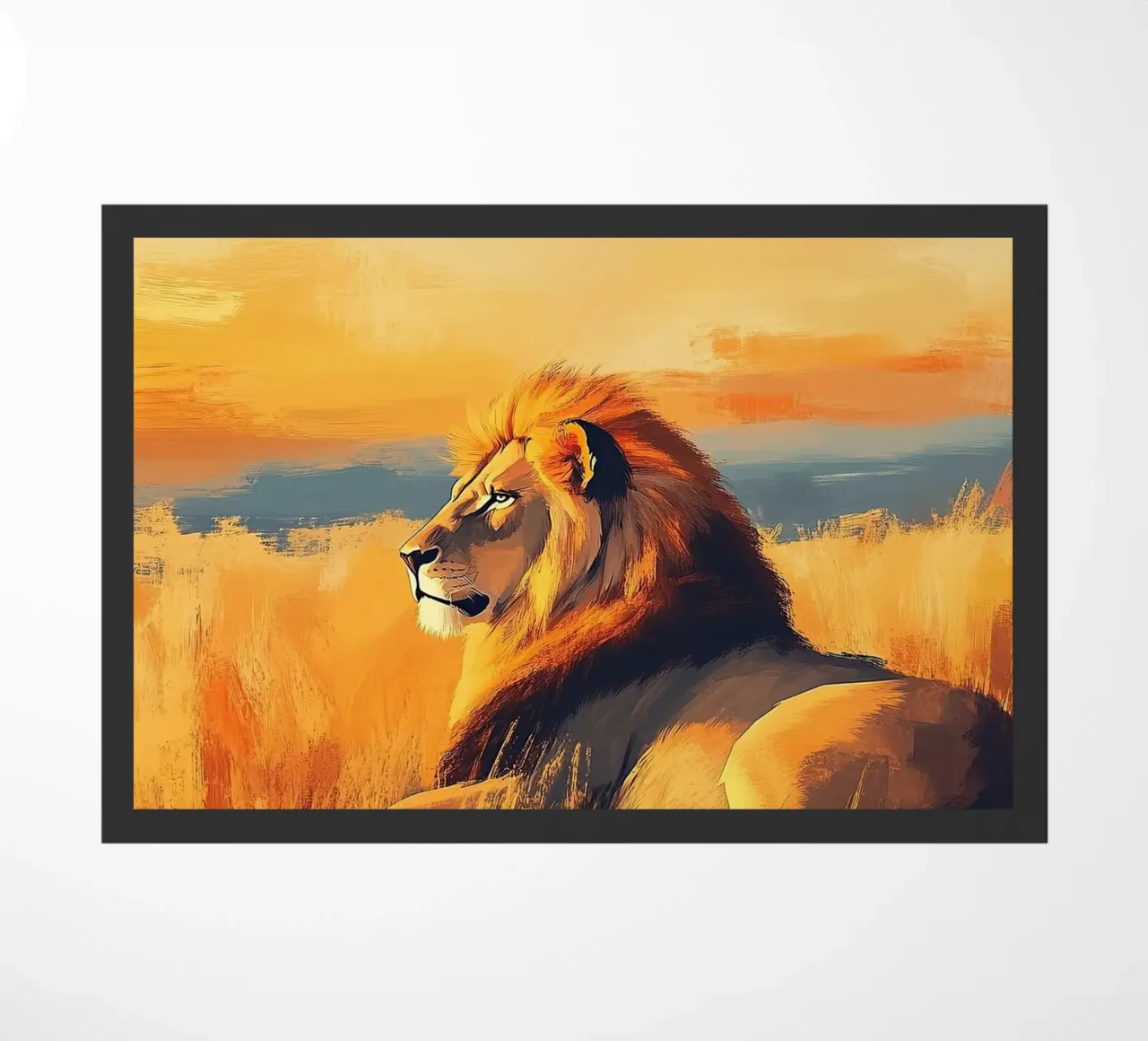 Lion doormat by Nikis Art Studio