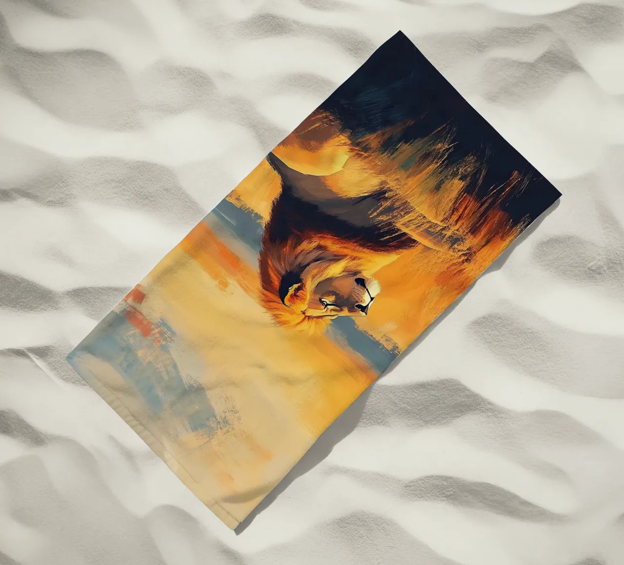 Leone telo mare da Nikis Art Studio