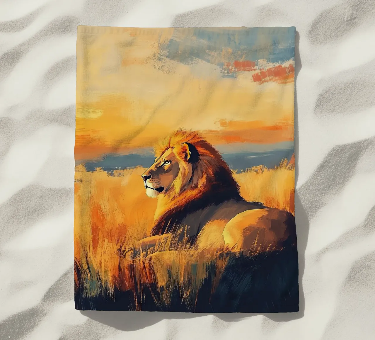 Leone telo mare da Nikis Art Studio