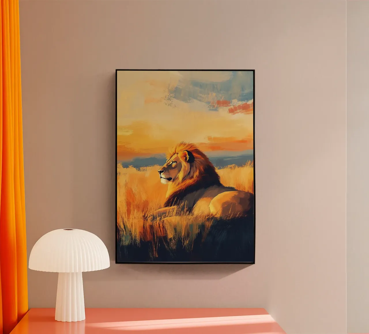 Lion acrylic glass by Nikis Art Studio