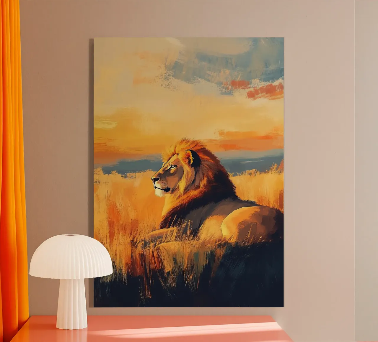 Lion acrylic glass by Nikis Art Studio