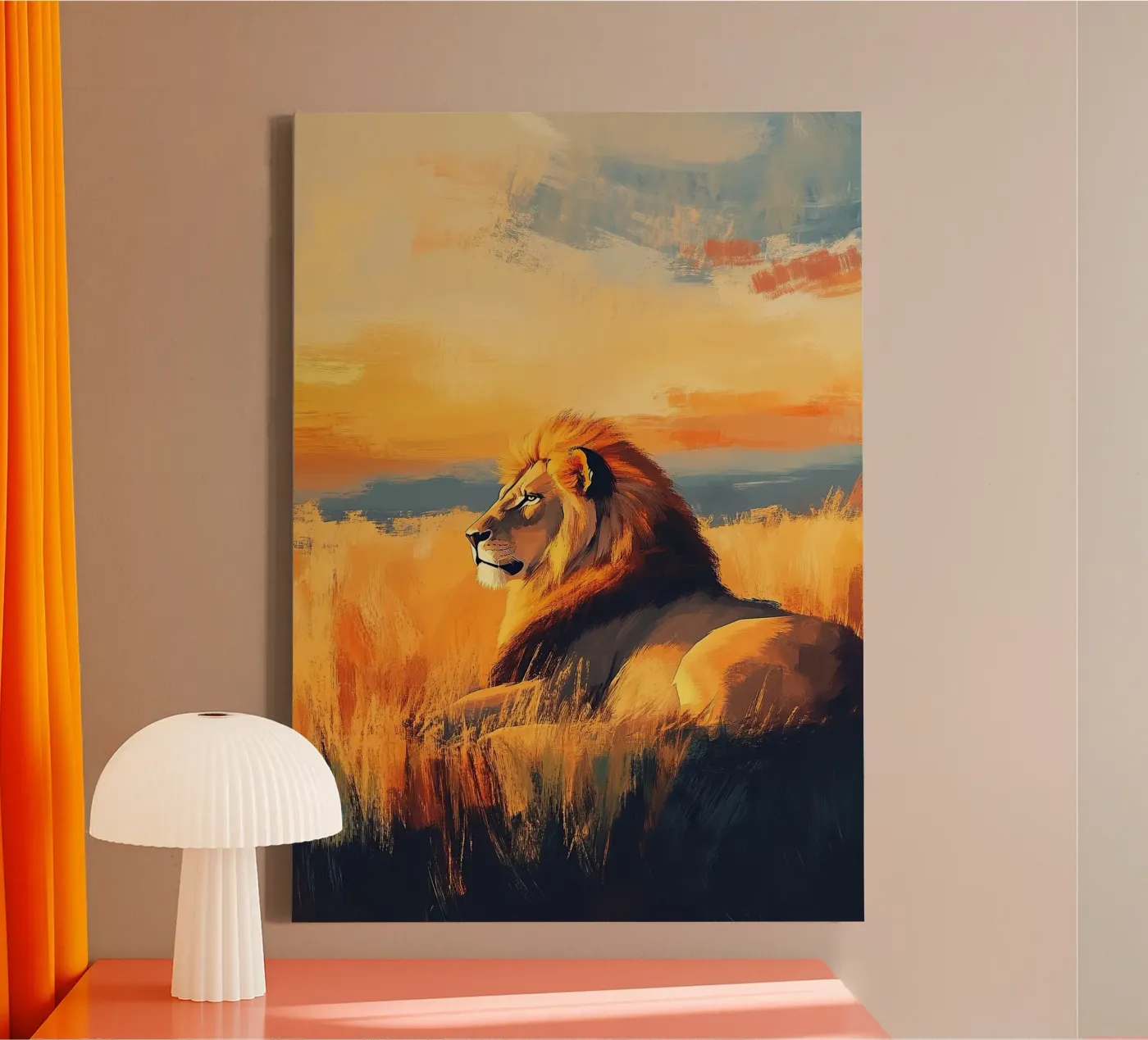 Leone tela da Nikis Art Studio