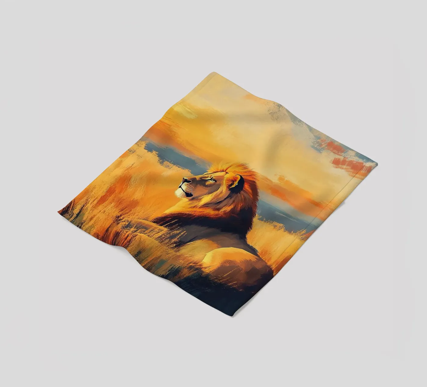 Löwe Fleecedecke von Nikis Art Studio