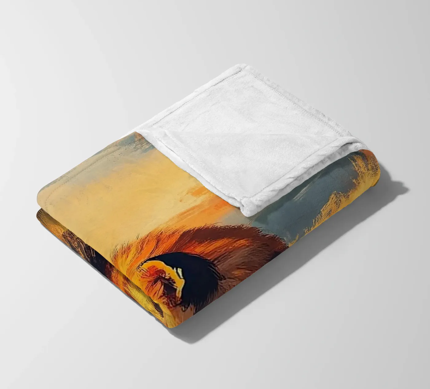 Löwe Fleecedecke von Nikis Art Studio