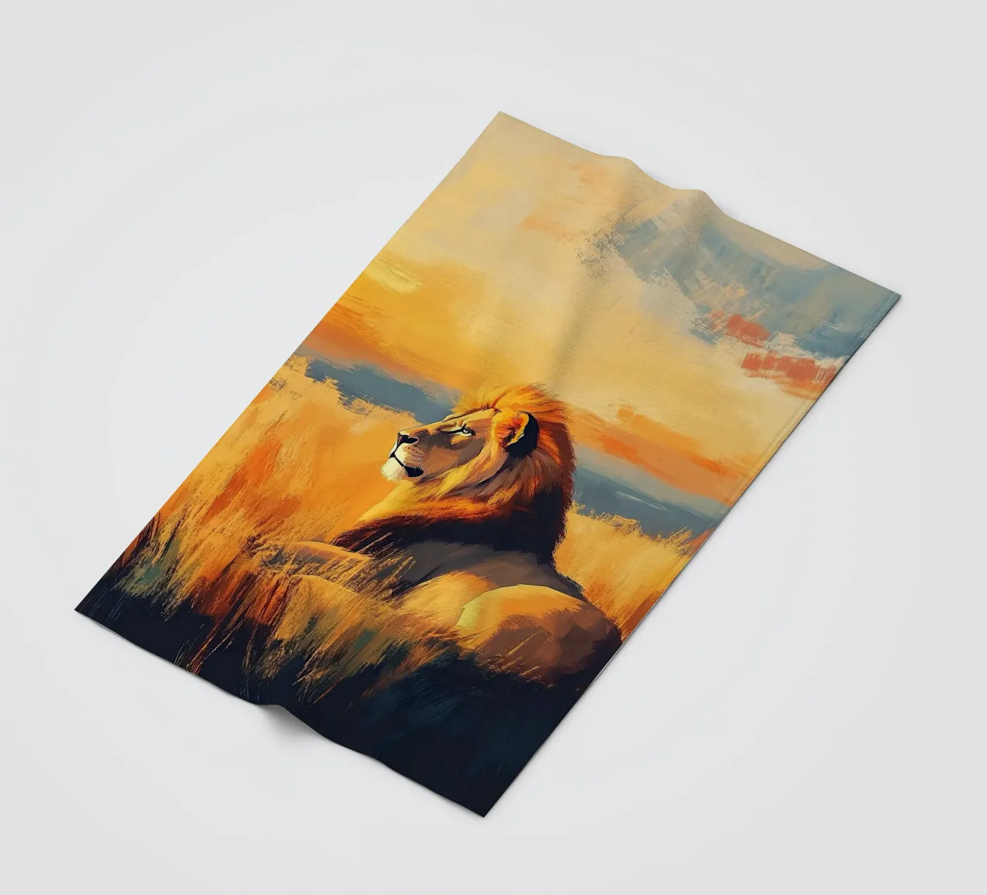 Löwe Fleecedecke von Nikis Art Studio