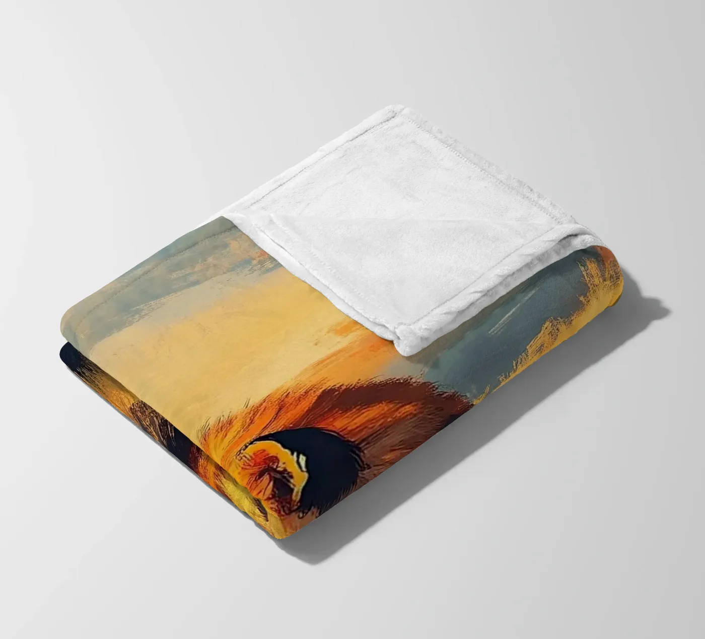 Löwe Fleecedecke von Nikis Art Studio