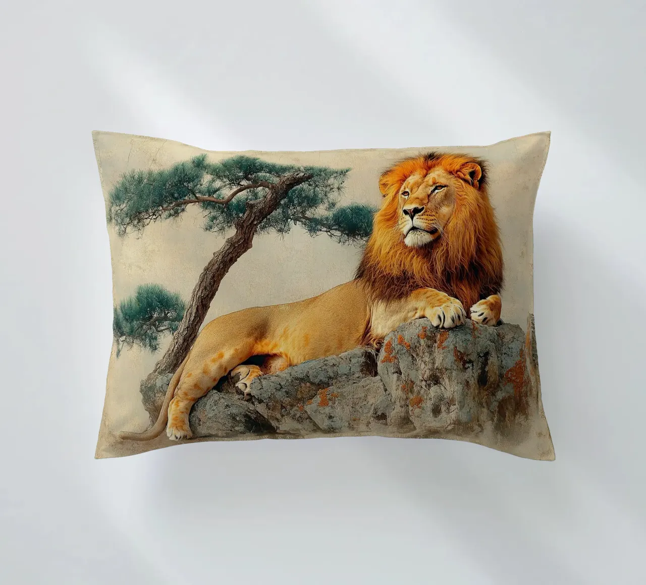 The lion within you: Unleashing your true power decorative cushion by Nikis Art Studio