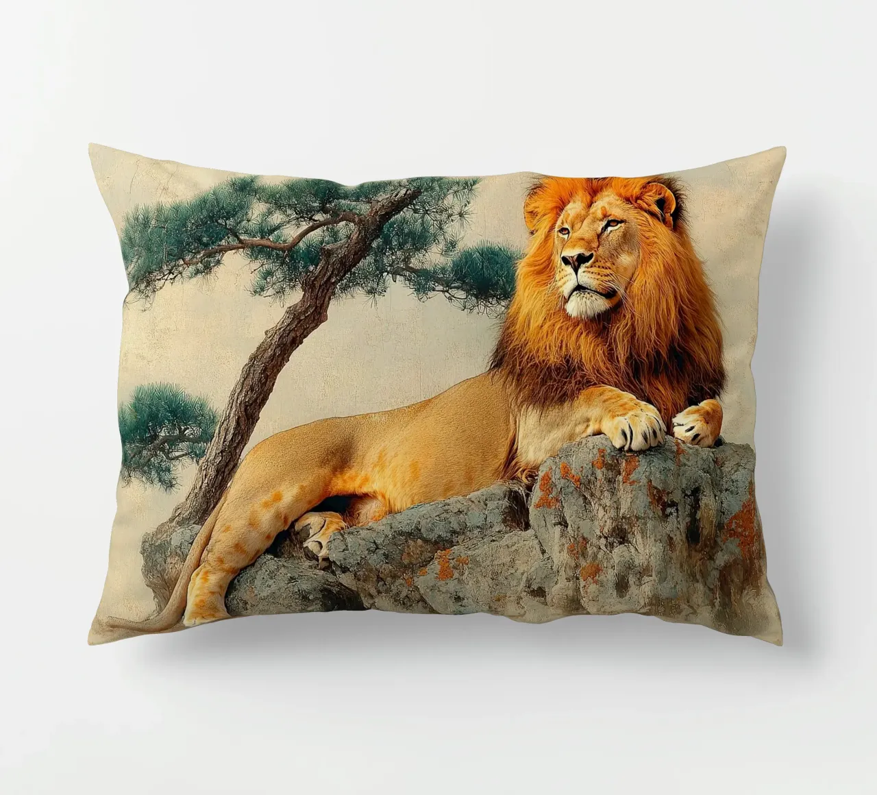 The lion within you: Unleashing your true power decorative cushion by Nikis Art Studio