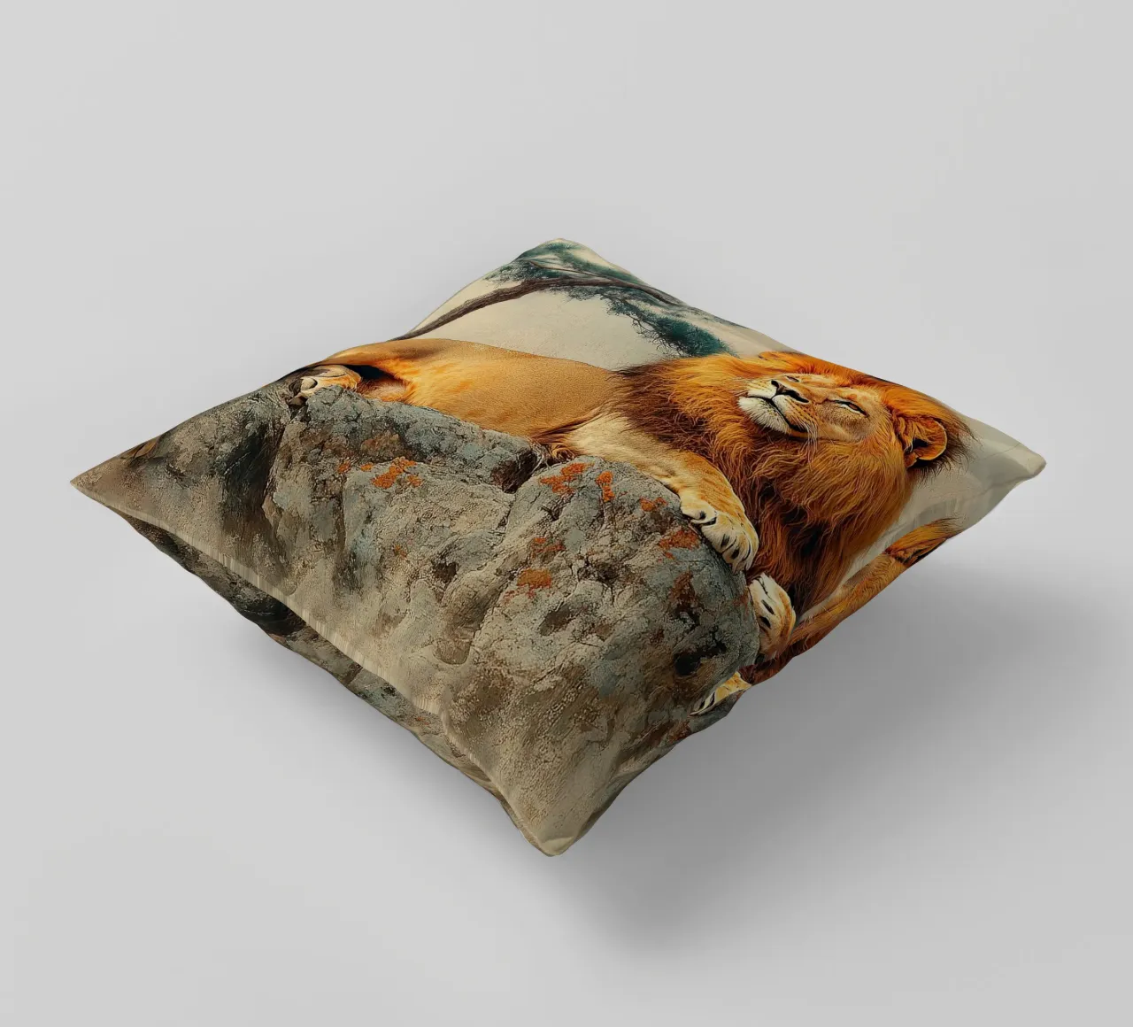 The lion within you: Unleashing your true power decorative cushion by Nikis Art Studio