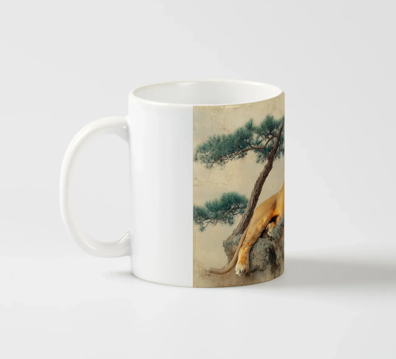 The lion within you: Unleashing your true power ceramic mug by Nikis Art Studio