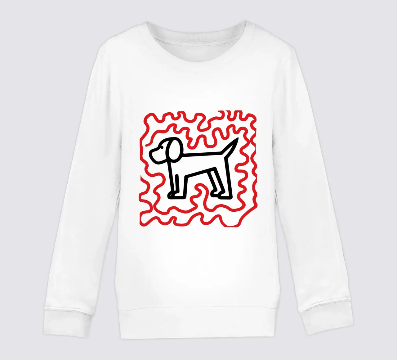 modern dog red 1 felpa bambino da Rezh creations