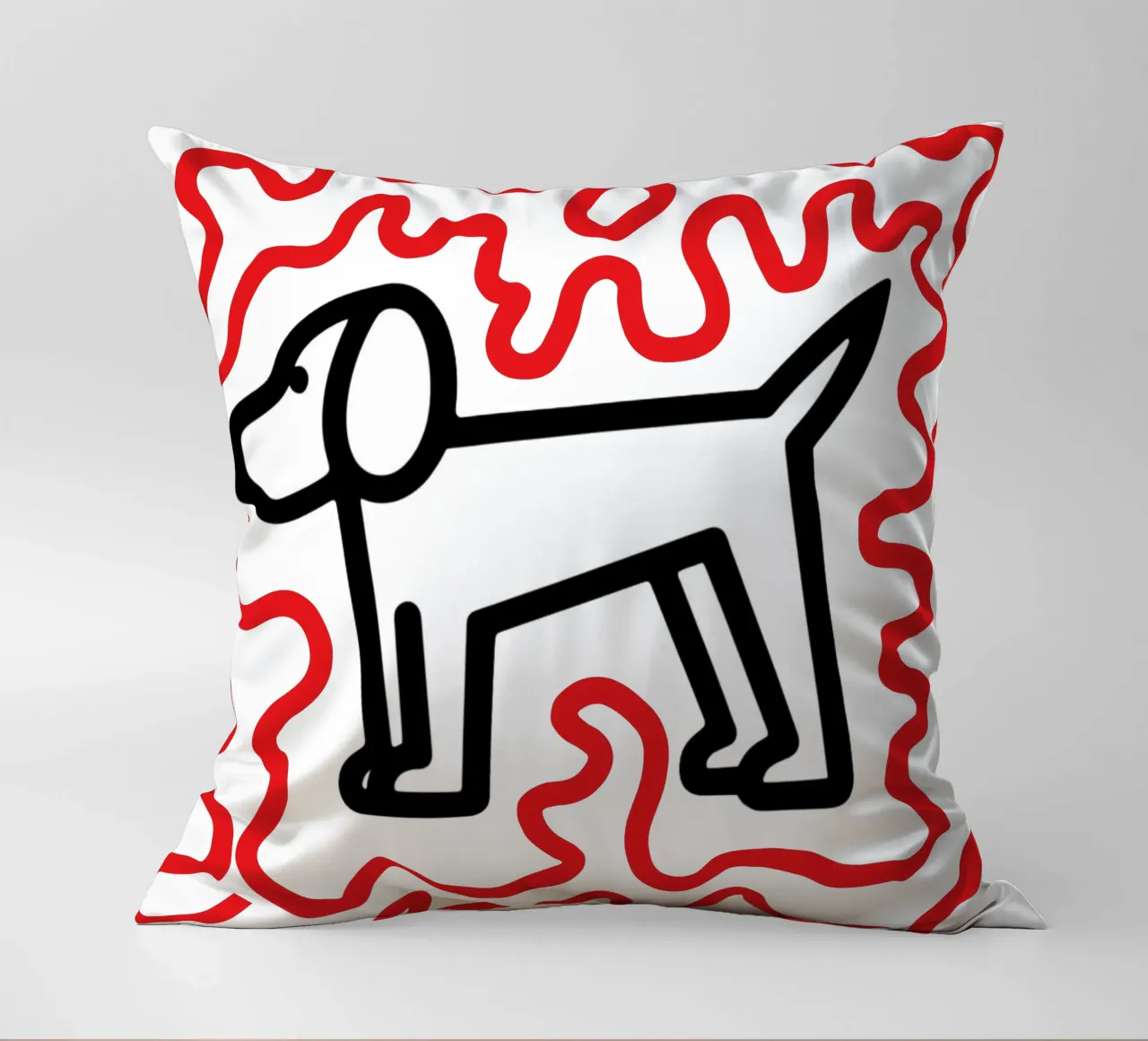 modern dog red 1 cuscino da Rezh creations