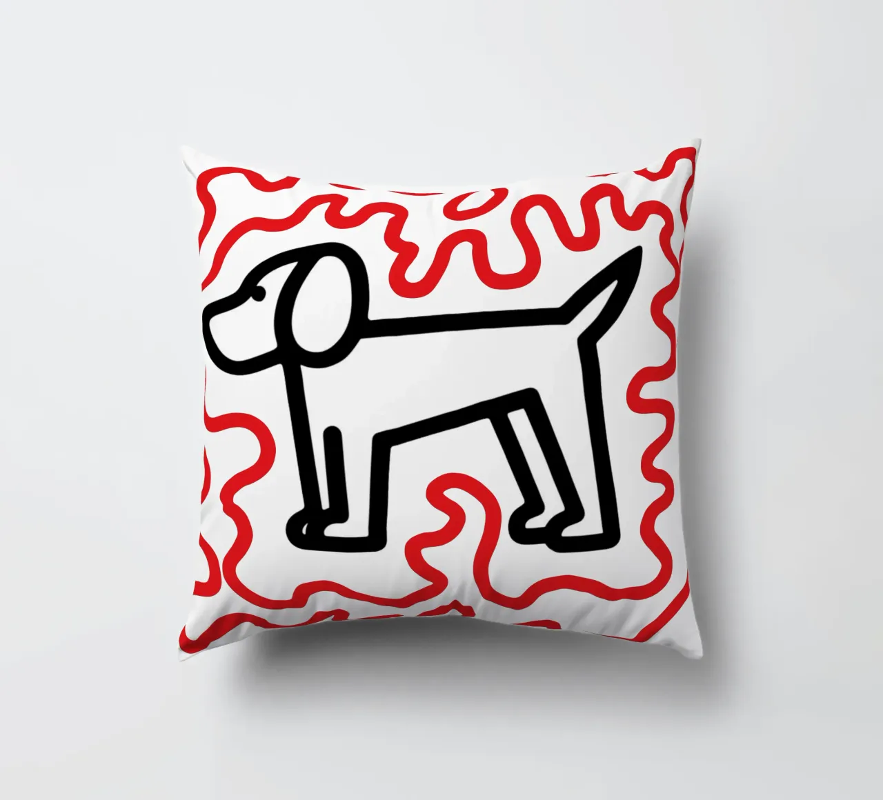 modern dog red 1 cuscino da Rezh creations