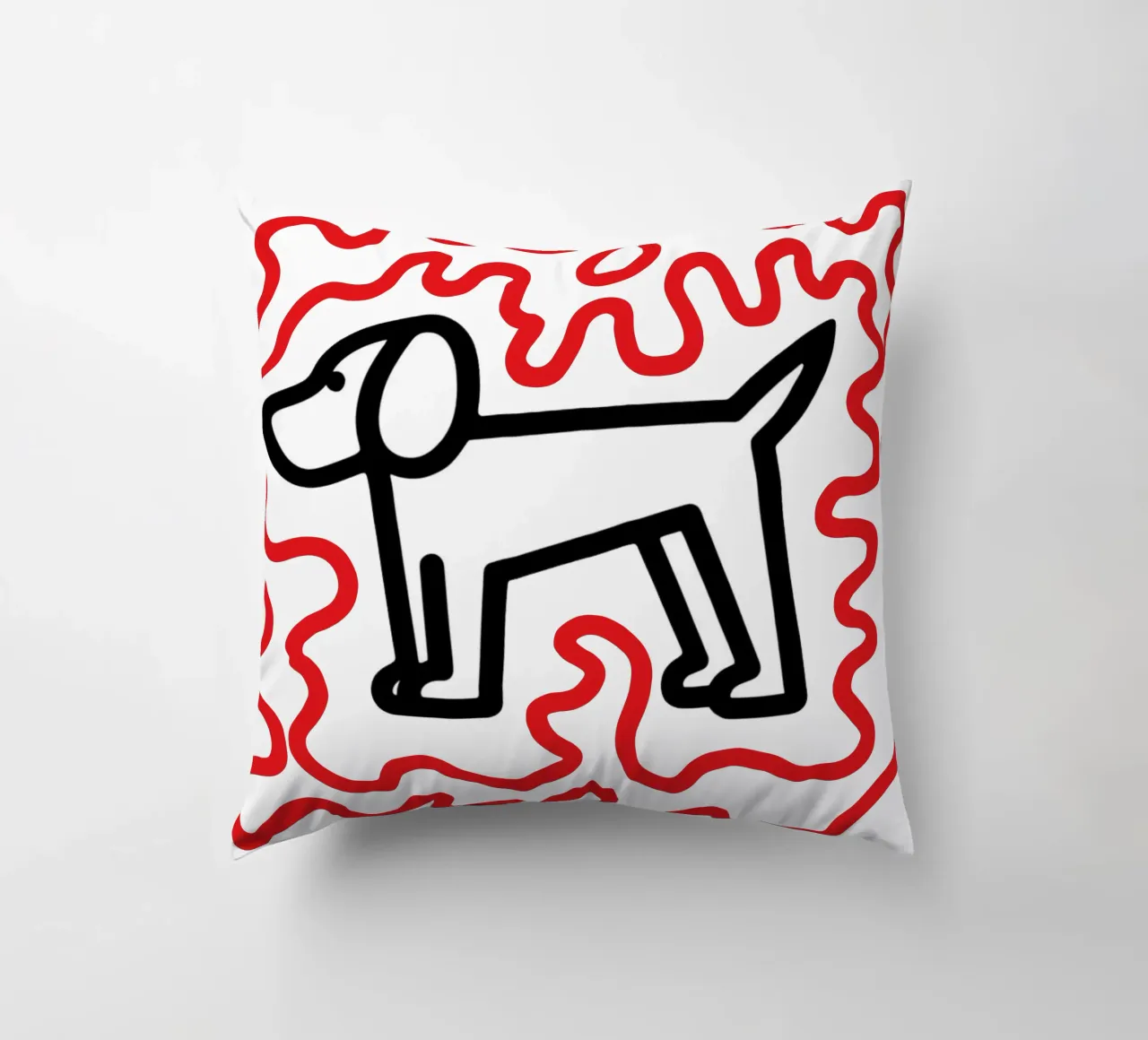 modern dog red 1 cuscino da Rezh creations