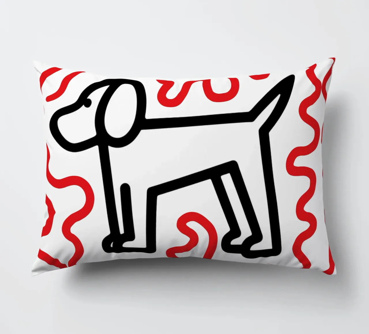 modern dog red 1 cuscino da Rezh creations