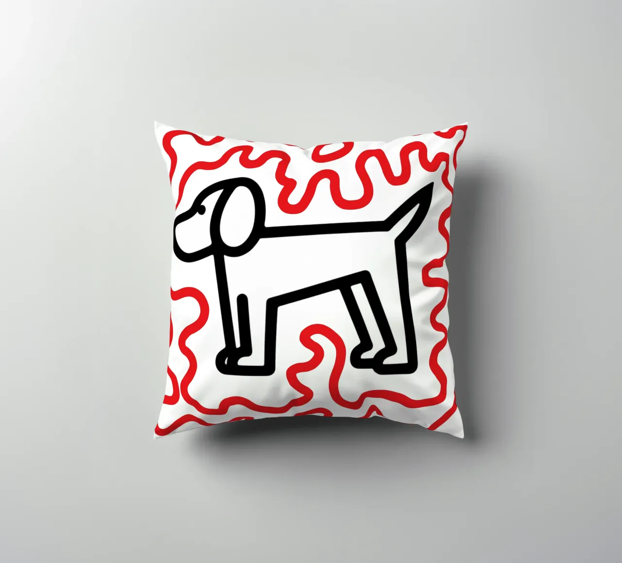 modern dog red 1 cuscino da Rezh creations