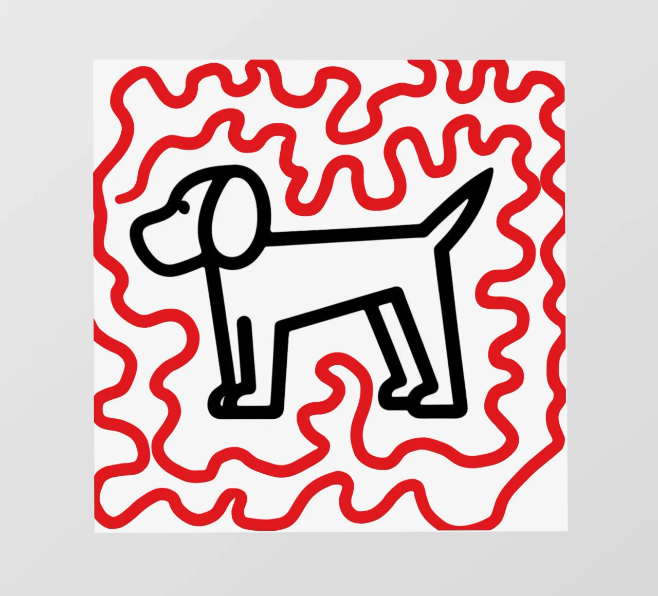 modern dog red 1 telo in pvc da Rezh creations