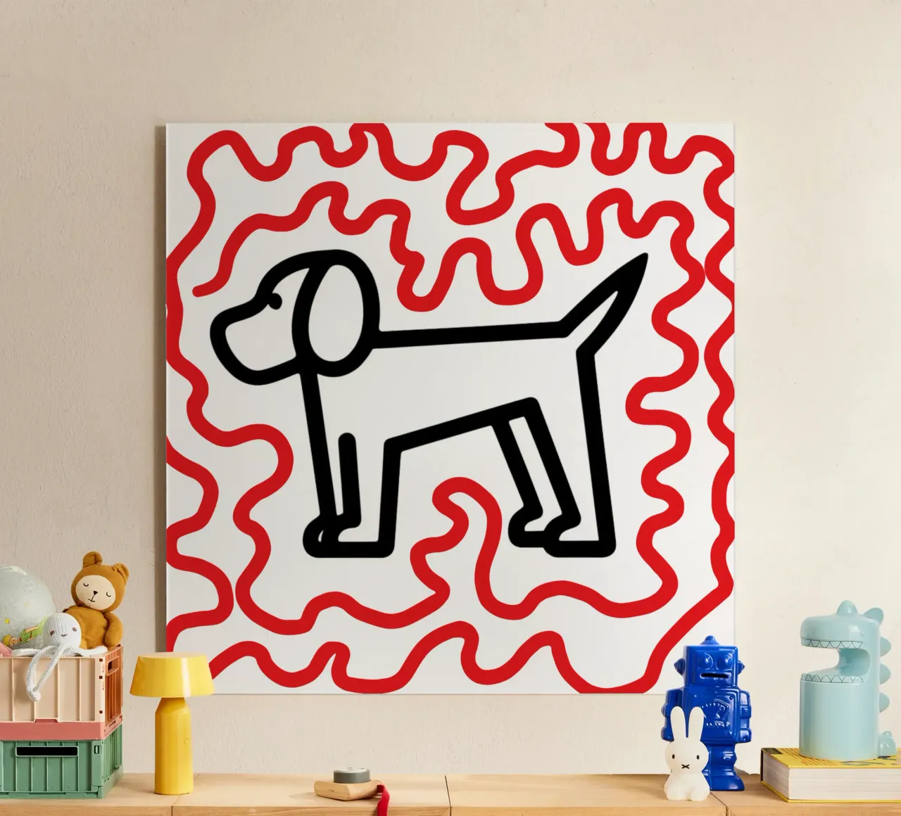 modern dog red 1 plexiglass da Rezh creations