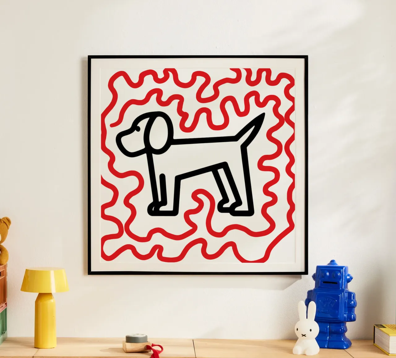 modern dog red 1 carta hahnemühle da Rezh creations