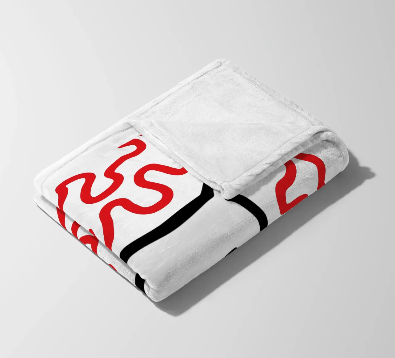 modern dog red 1 coperta in pile da Rezh creations