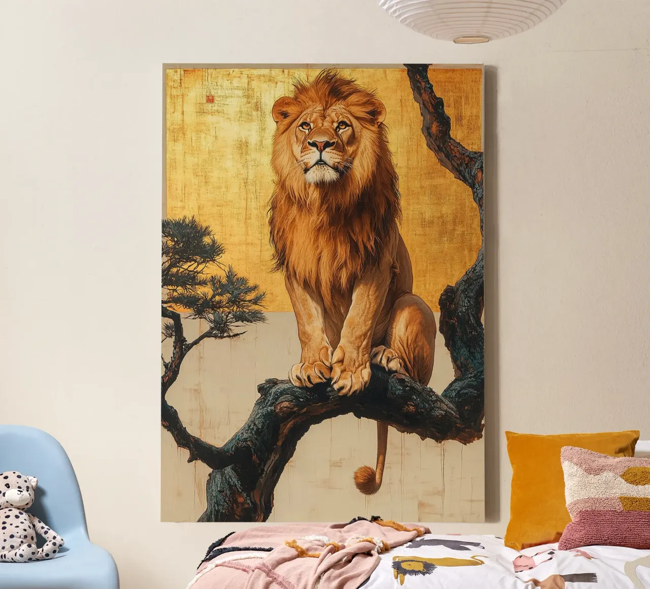 Leone tela da Nikis Art Studio