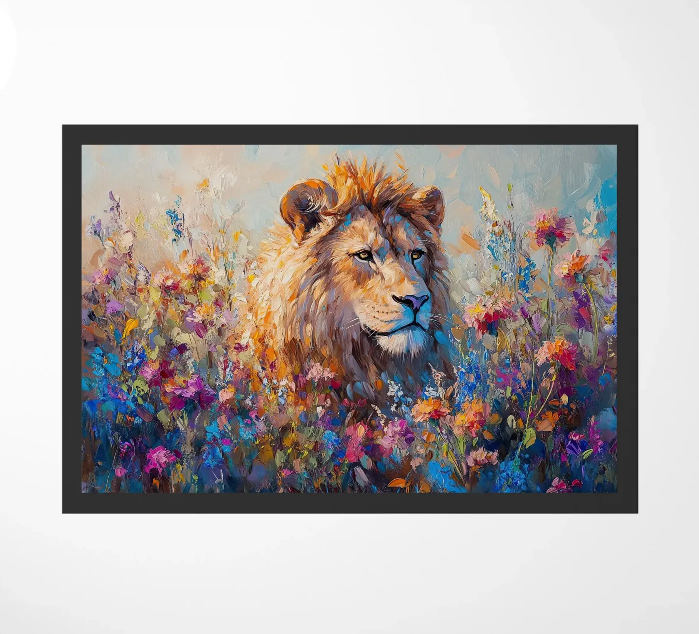 Lion doormat by Nikis Art Studio
