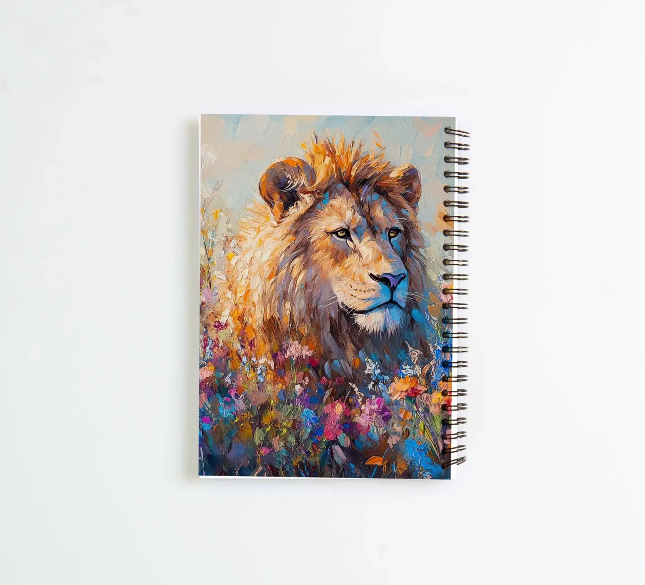 Lion spiral notebook by Nikis Art Studio