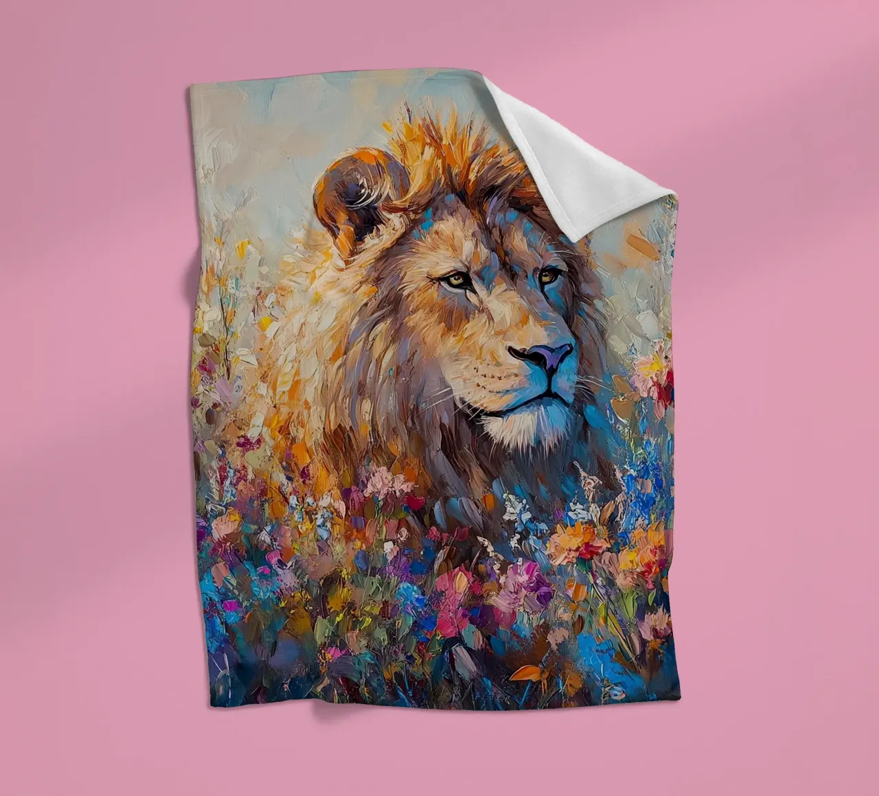 Leone coperta in pile da Nikis Art Studio