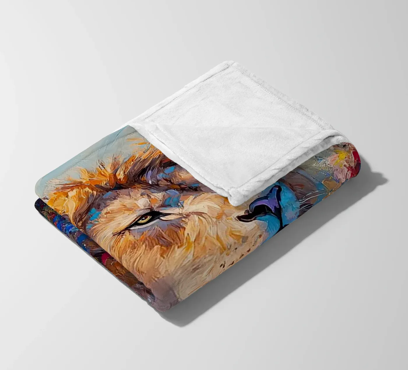 Löwe Fleecedecke von Nikis Art Studio