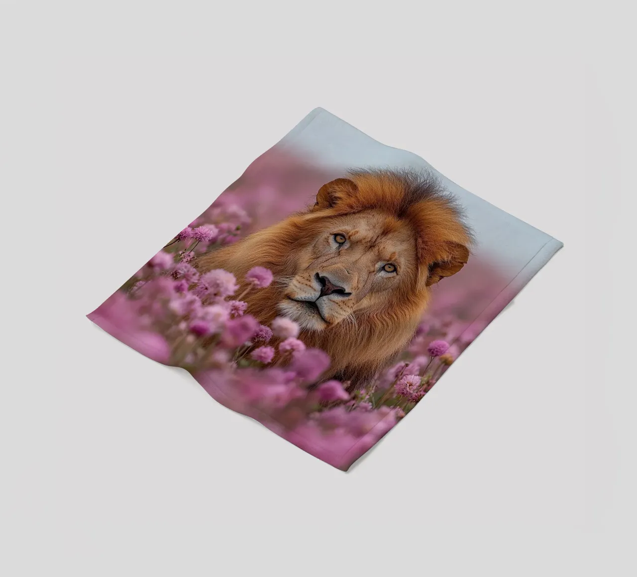 Löwe Fleecedecke von Nikis Art Studio