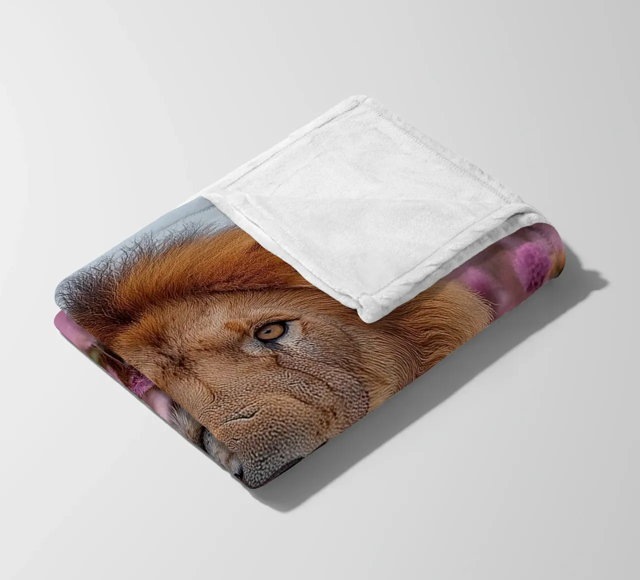 Löwe Fleecedecke von Nikis Art Studio