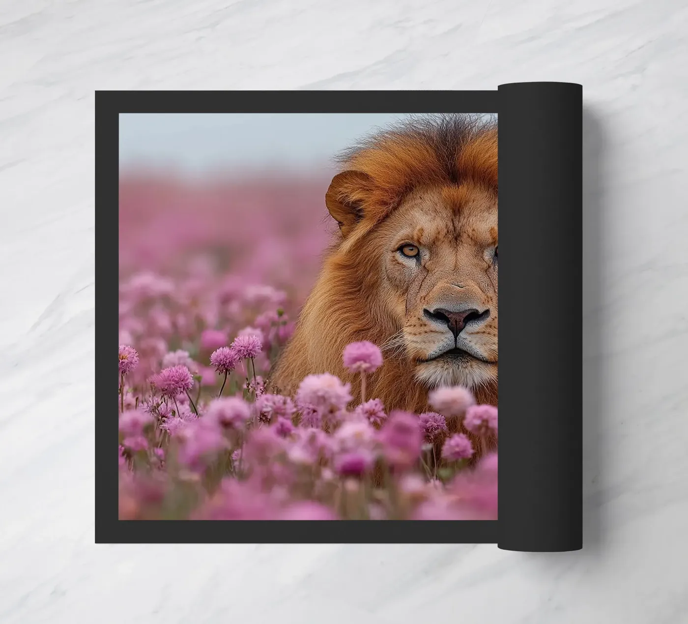 Löwe Fußmatte von Nikis Art Studio