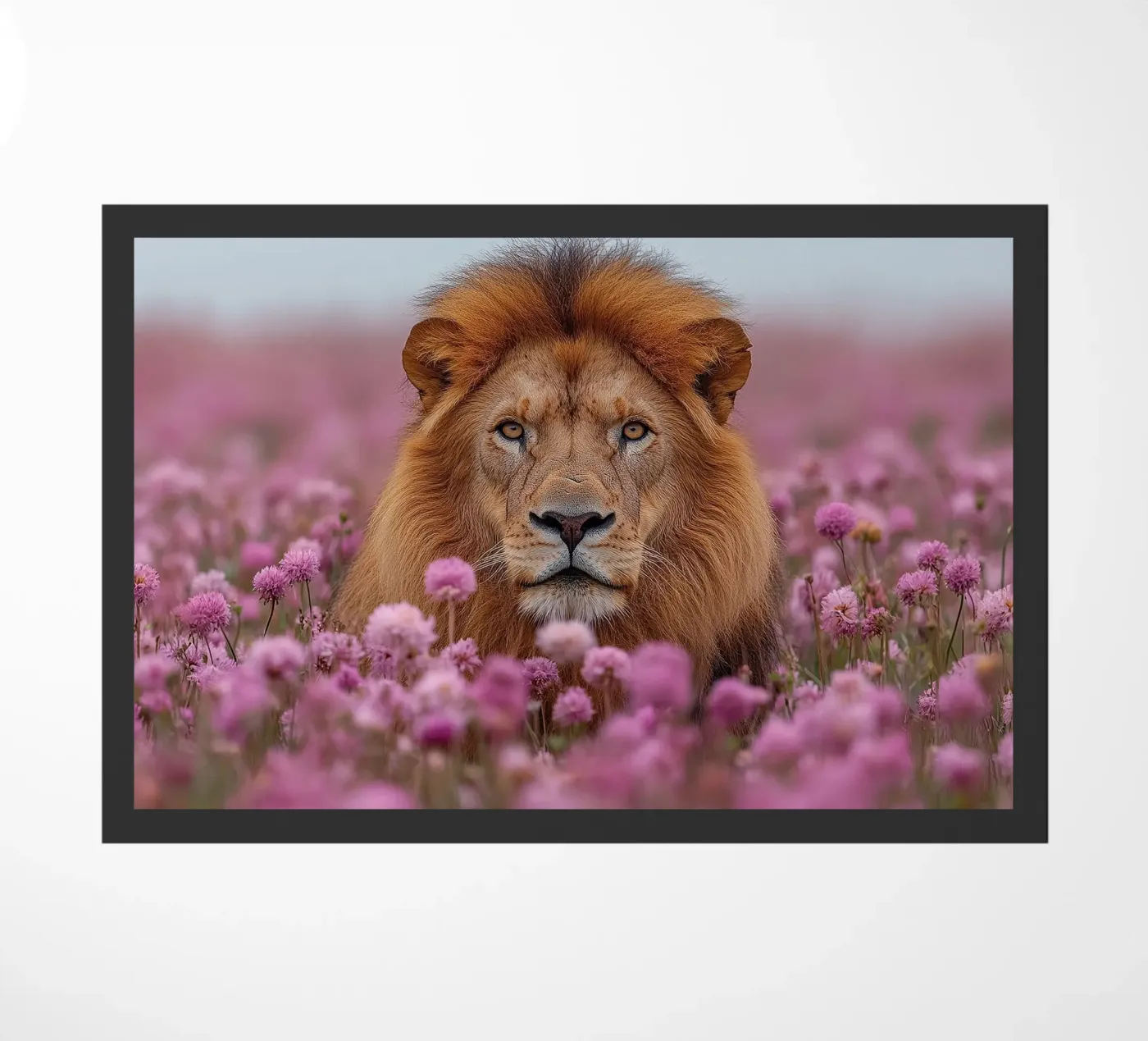 Löwe Fußmatte von Nikis Art Studio