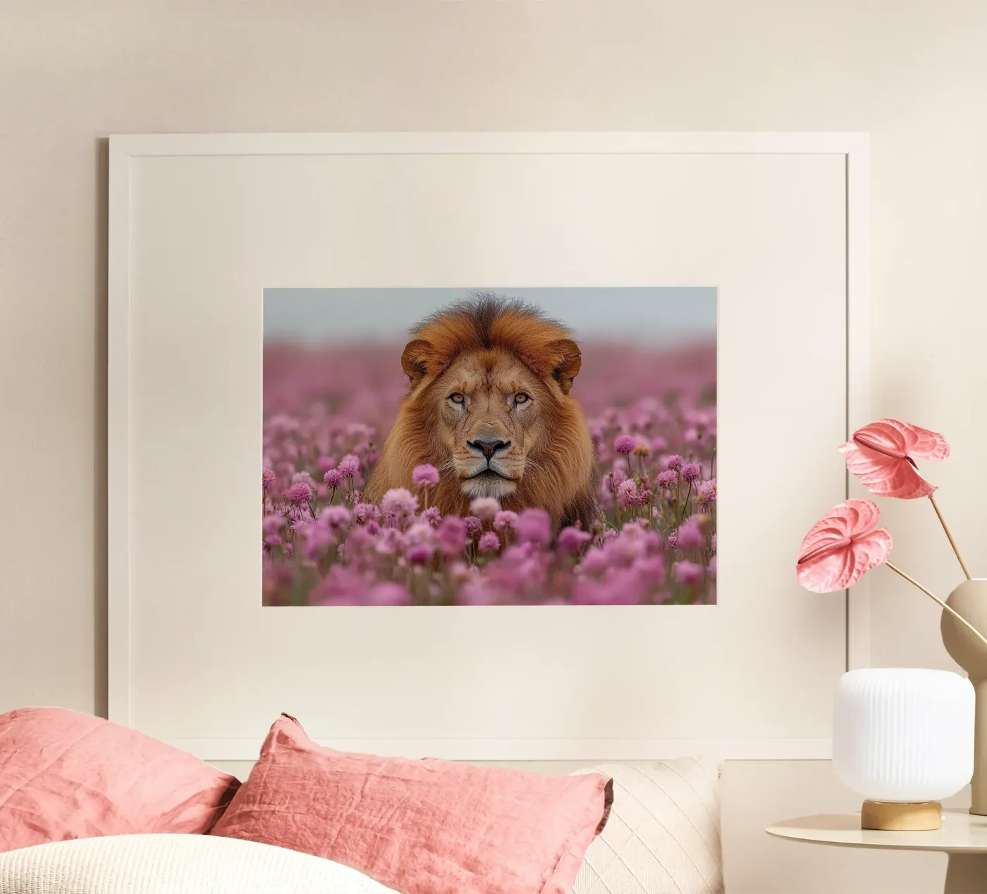 Leeuw poster van Nikis Art Studio