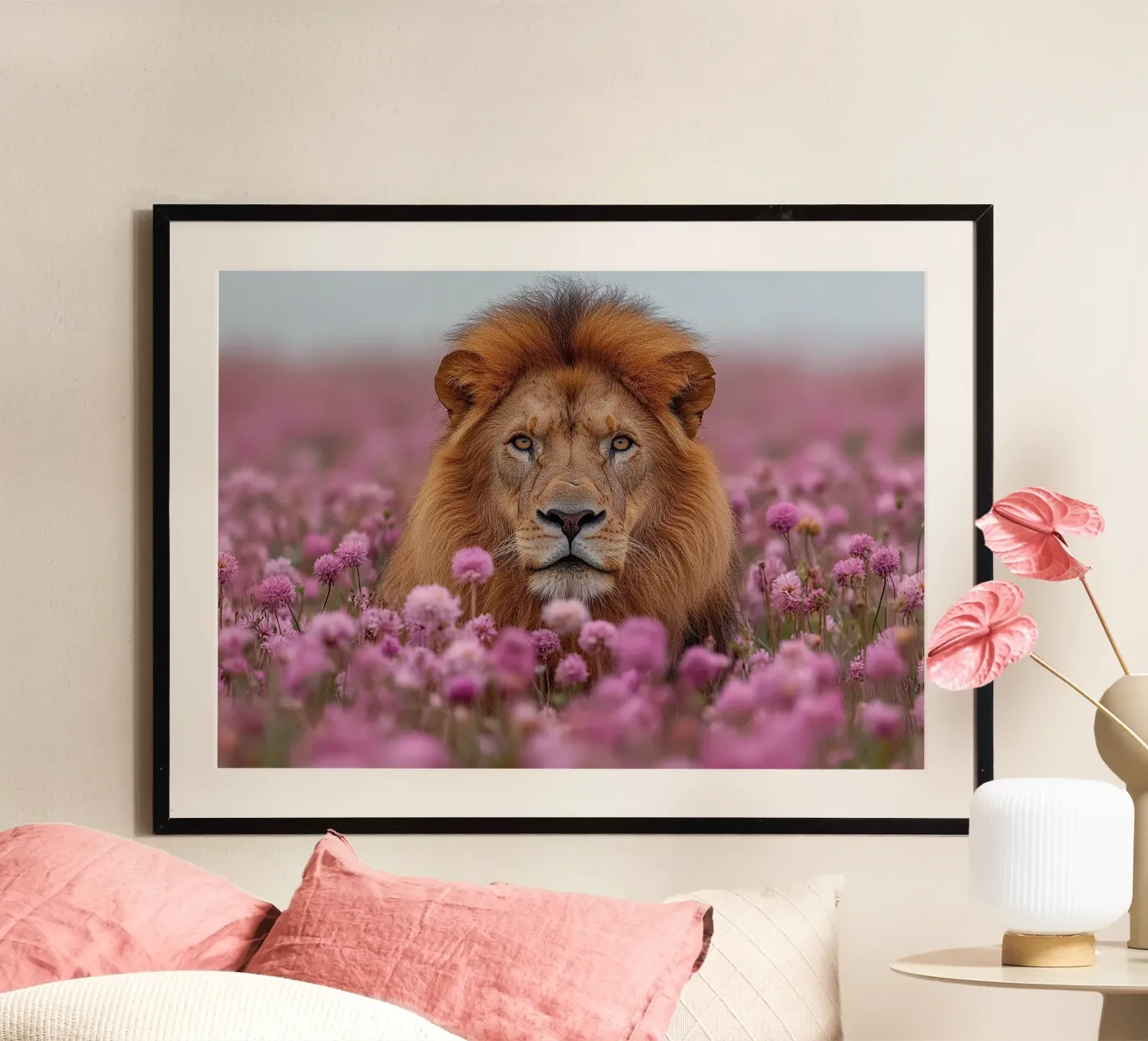 Leeuw poster van Nikis Art Studio