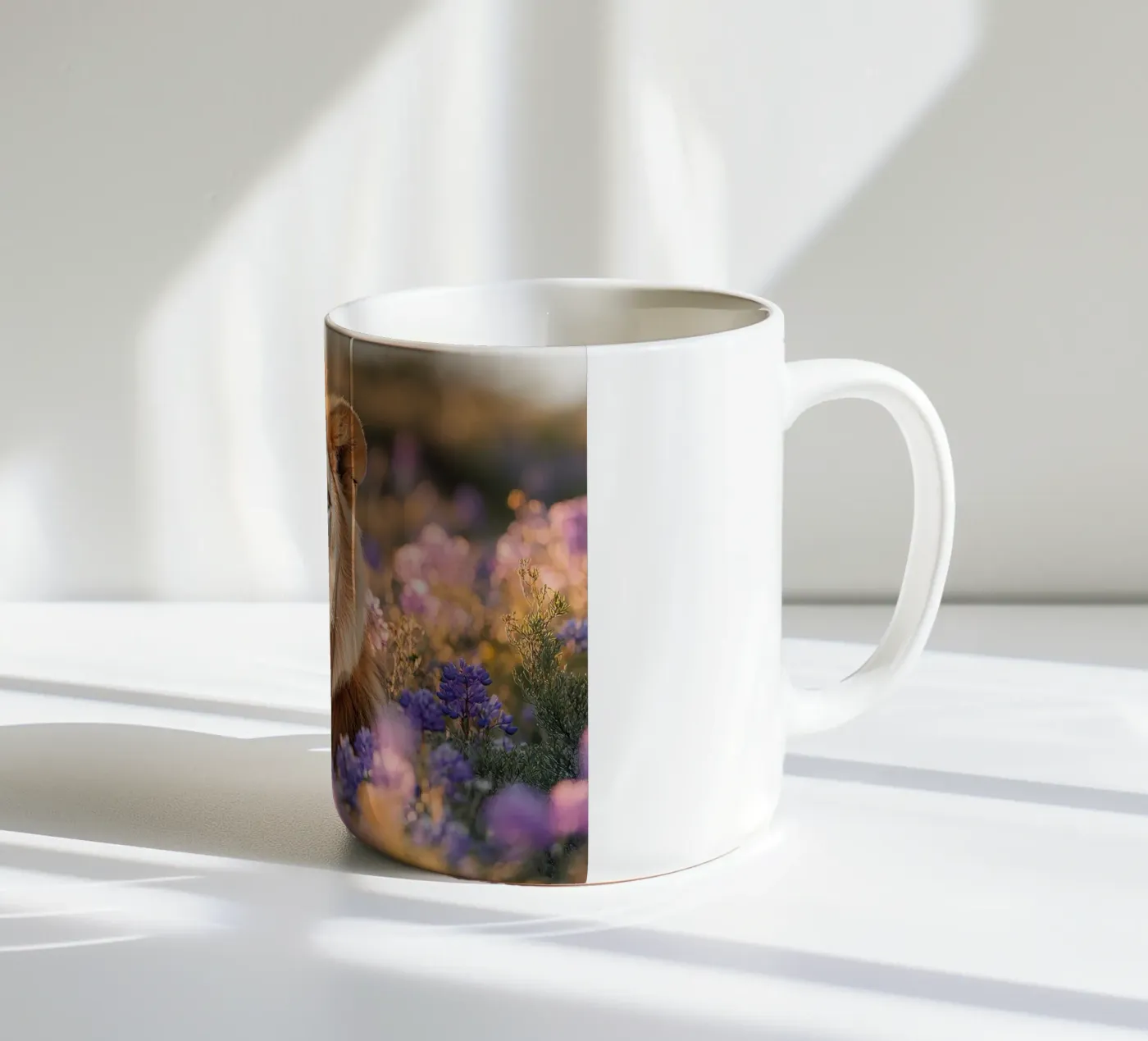 Lion ceramic mug by Nikis Art Studio