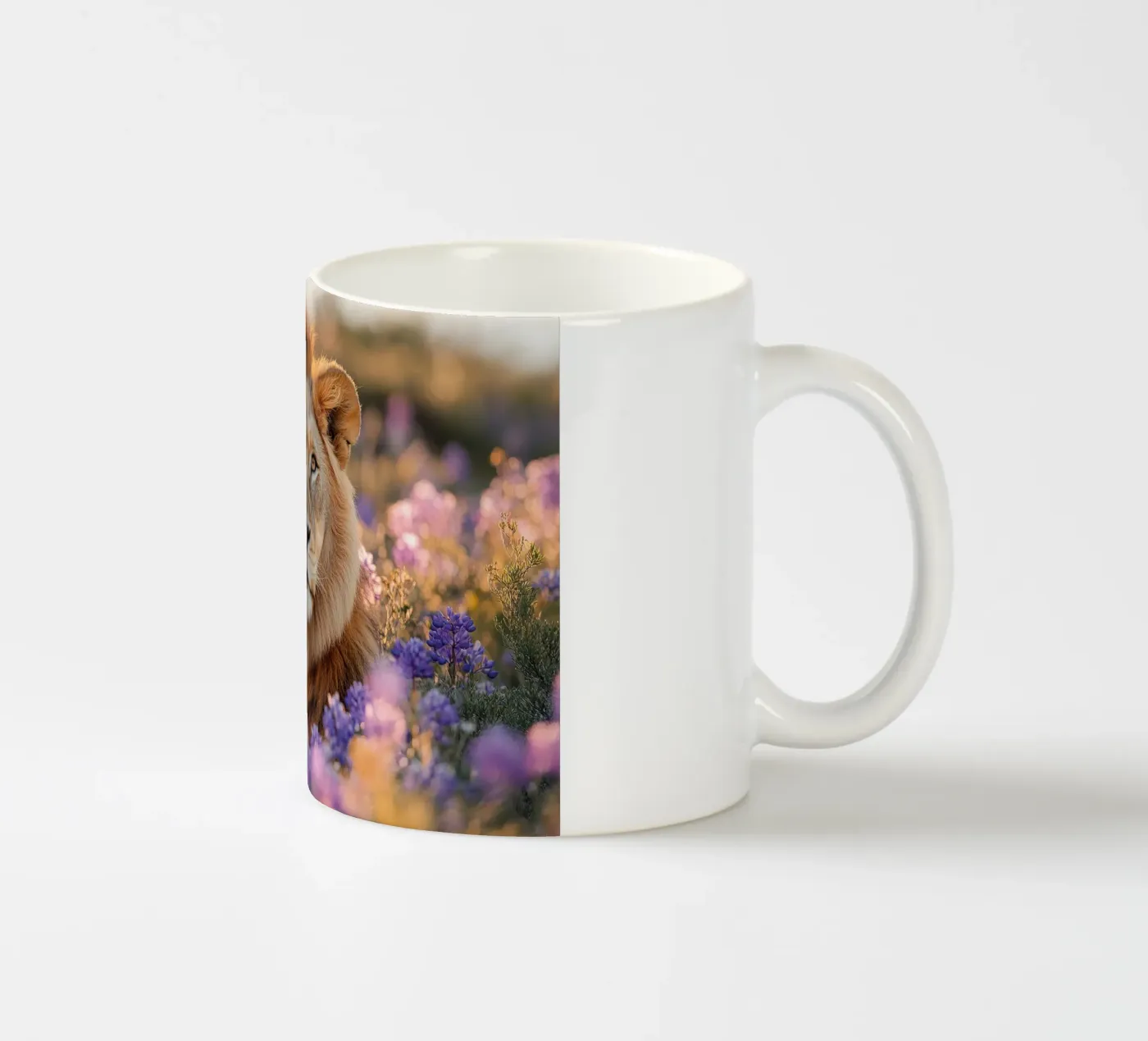 Lion ceramic mug by Nikis Art Studio