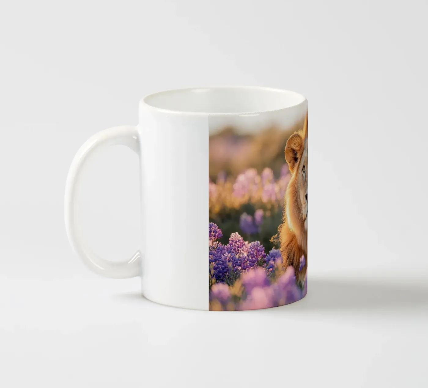 Lion ceramic mug by Nikis Art Studio