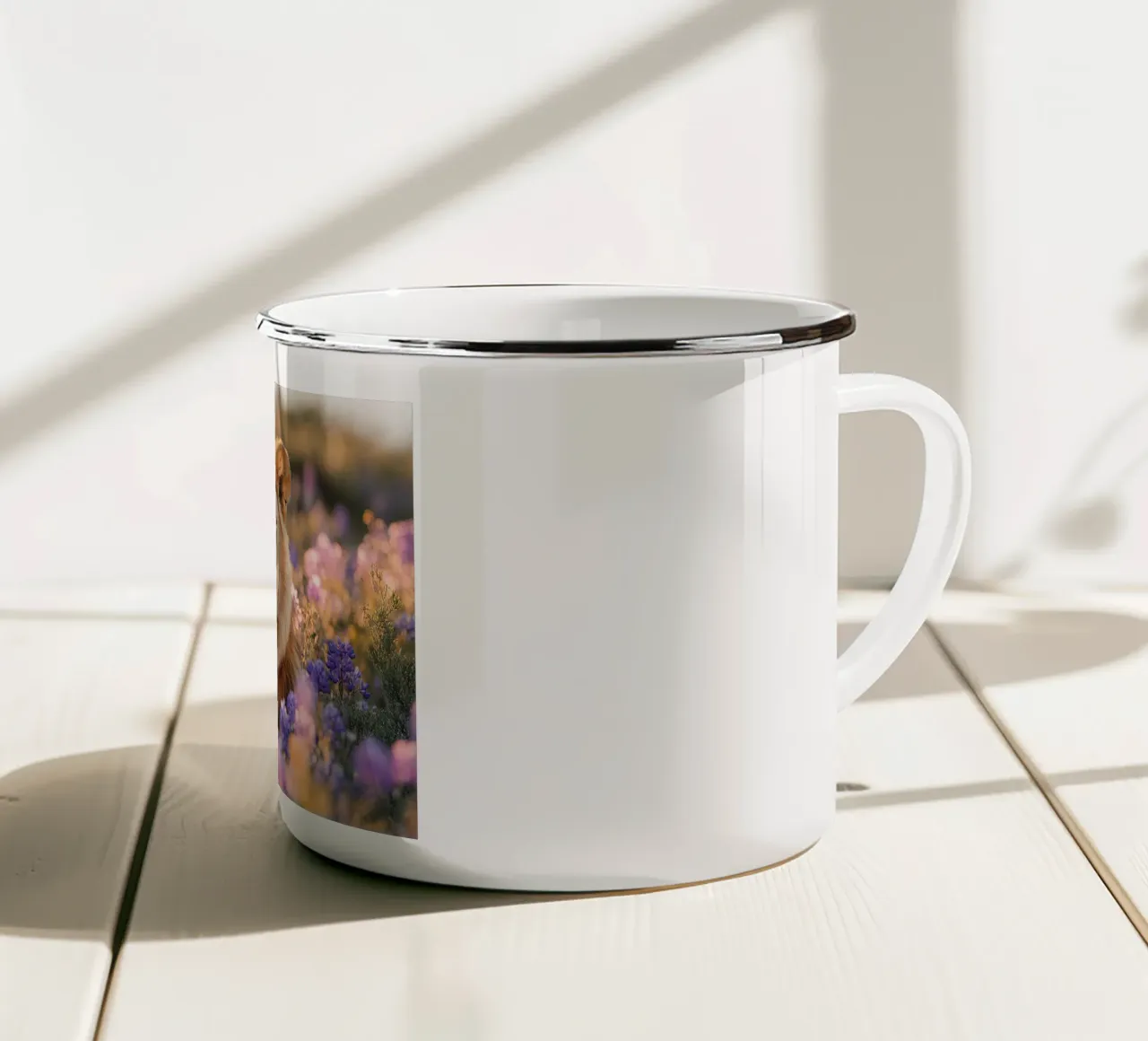Leone tazza in smalto da Nikis Art Studio