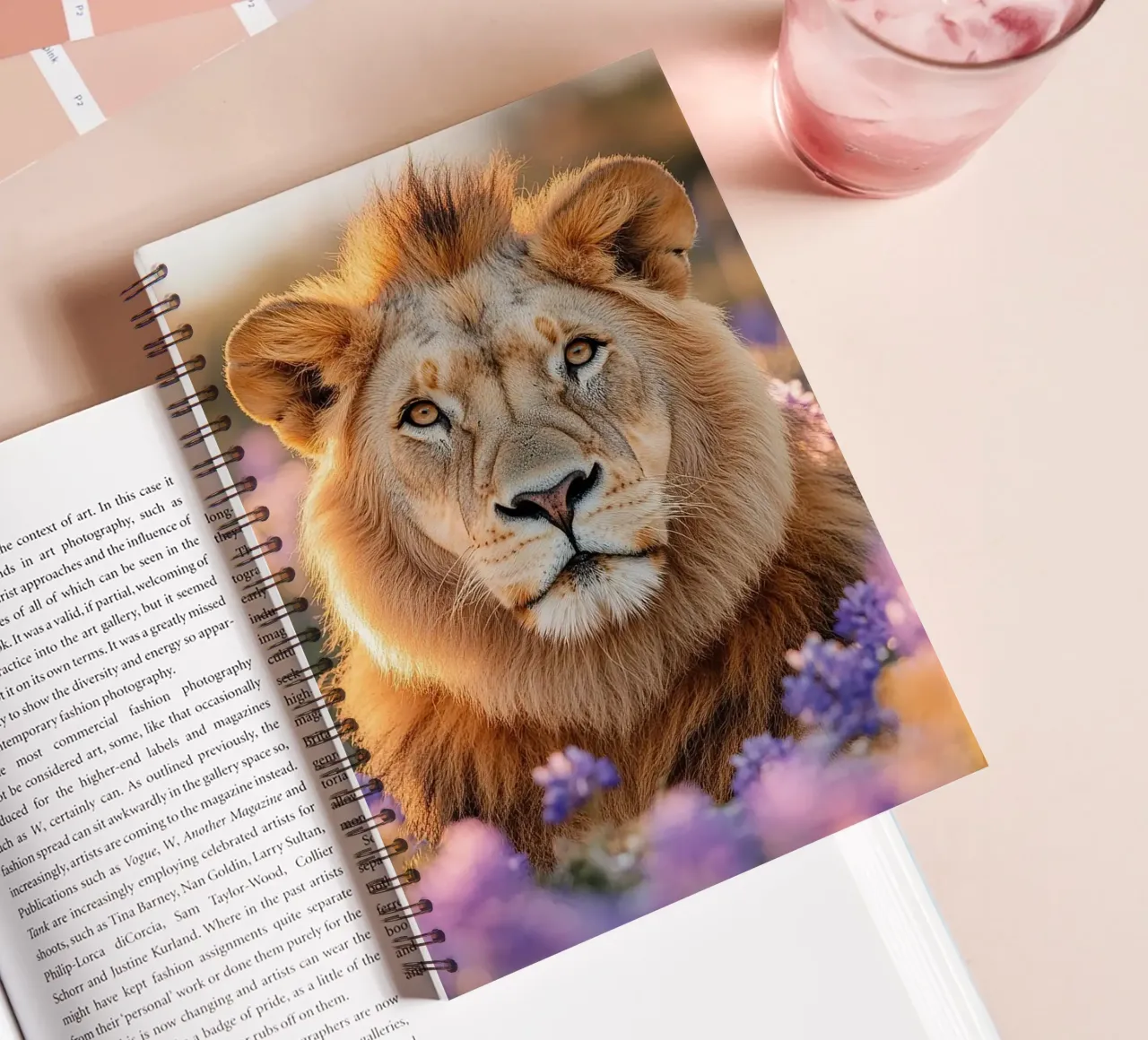 Lion spiral notebook by Nikis Art Studio