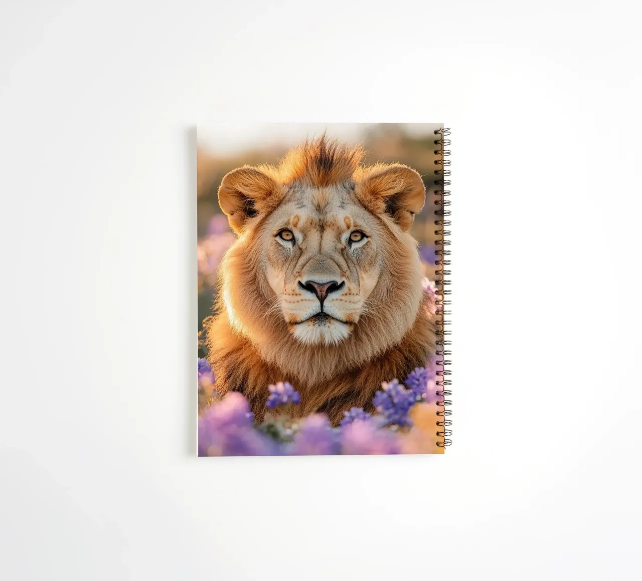 Lion spiral notebook by Nikis Art Studio