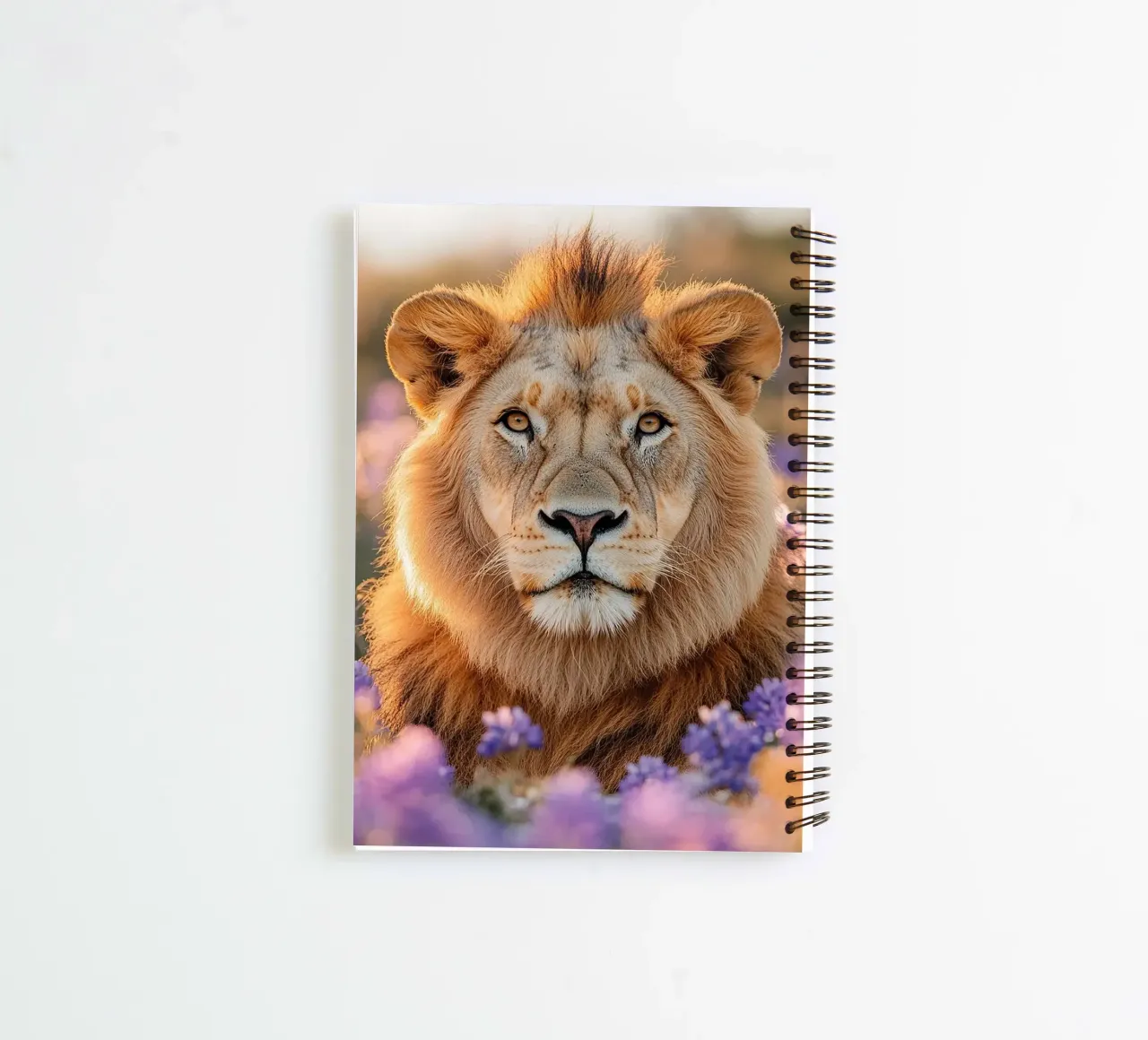 Lion spiral notebook by Nikis Art Studio