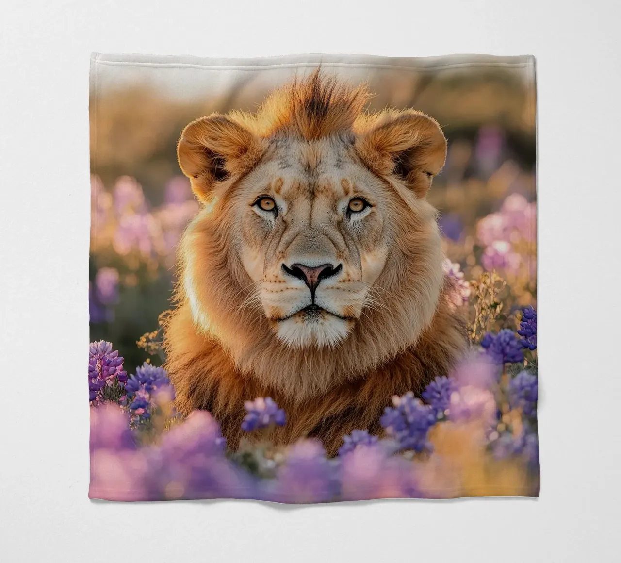 Löwe Fleecedecke von Nikis Art Studio